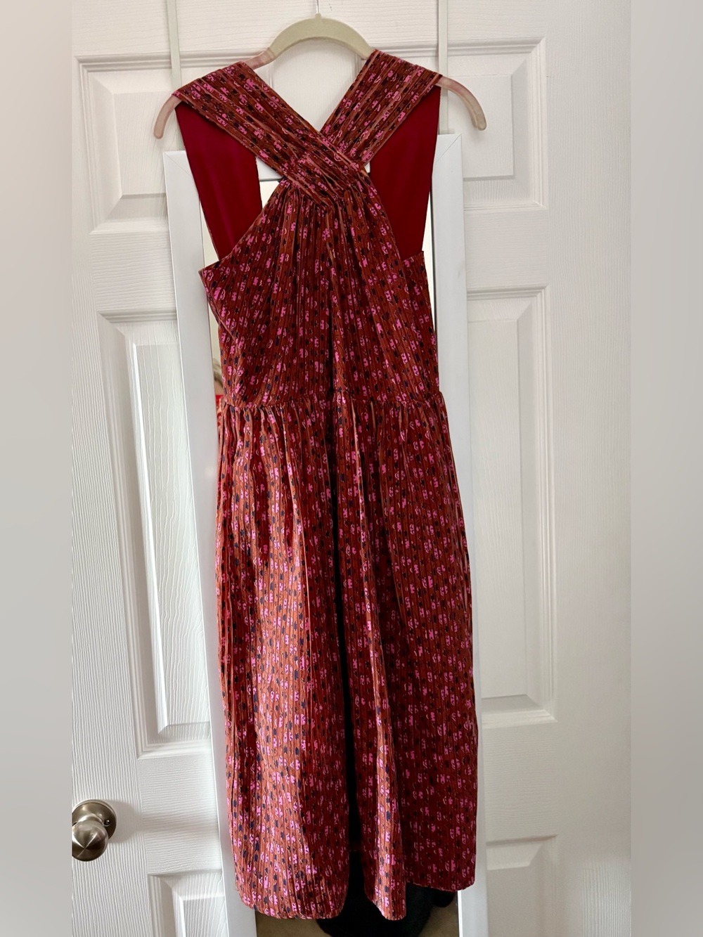 kate spade Red Floral Cross-Front fit and flare Dress